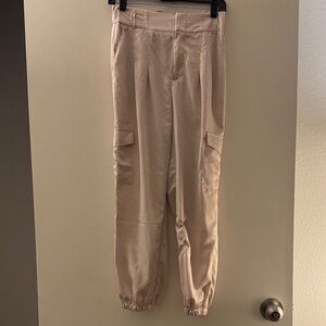 Express Beige Cargo Jogger Pants